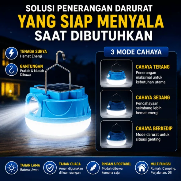 Lampu LED Emergency 2-in-1 — Solusi Penerangan Darurat