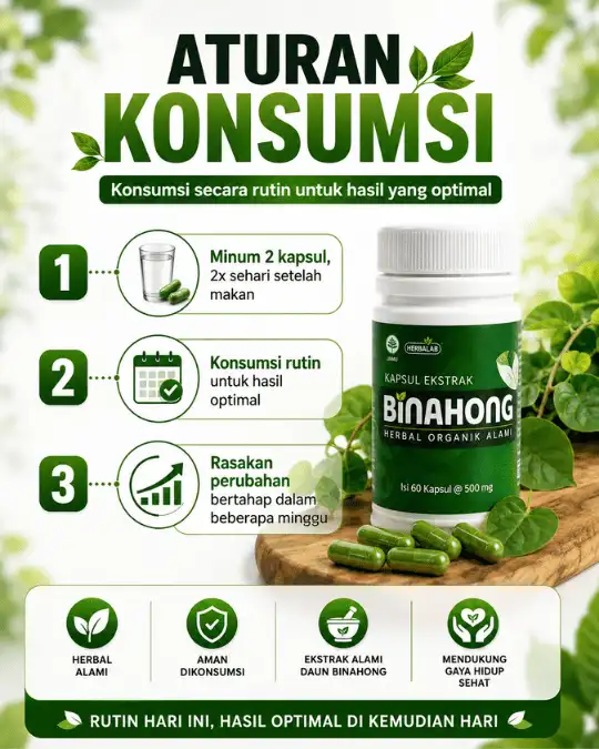Aturan Konsumsi Kapsul Daun Binahong