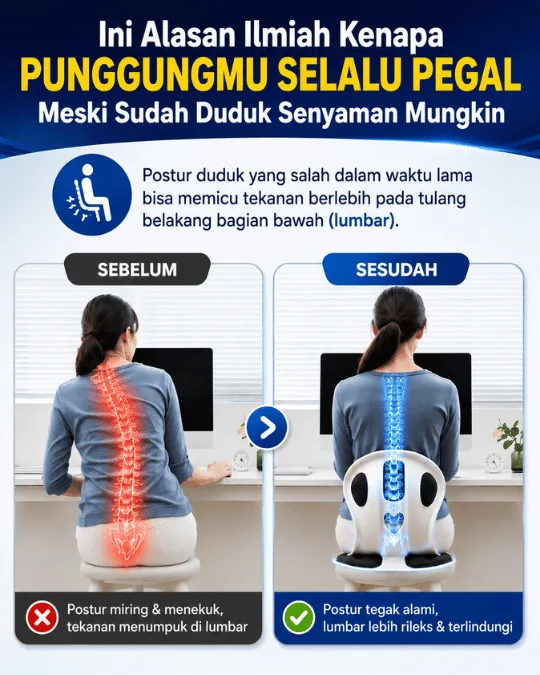 Sering Duduk Lama dan Punggung Mulai Terasa Pegal?